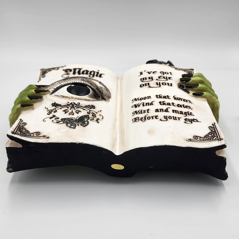Halloween Faux Magic Book Witch Hands Prop Figurine Tabletop Decor 11.5" Resin - Picture 9 of 9